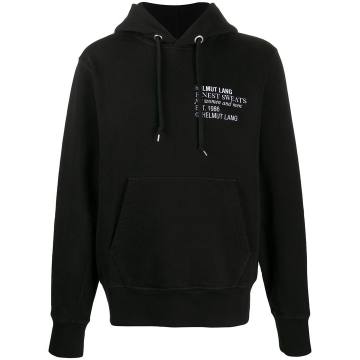 embroidered drawstring hoodie