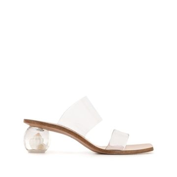 perspex kitten heel sandals