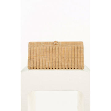 Iris Straw And Acrylic Clutch