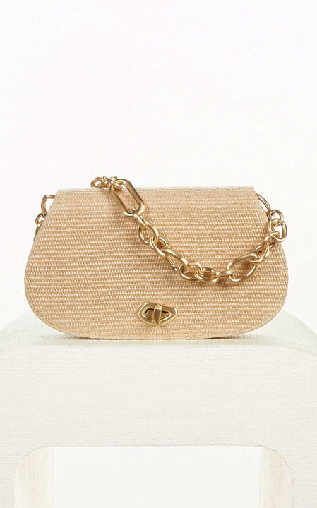 Alba Raffia Shoulder Bag展示图