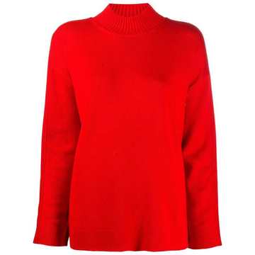 shoulder-flap knit jumper