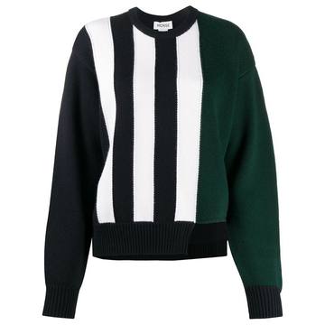 colour-block merino wool jumper