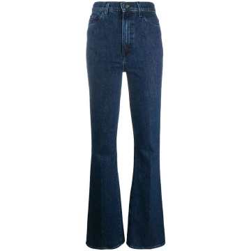 high-waisted bootcut jeans