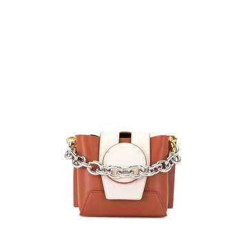 chain-strap leather shoulder bag