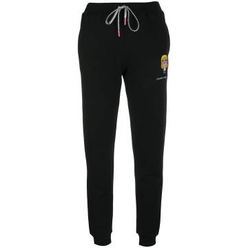 embroidered track trousers