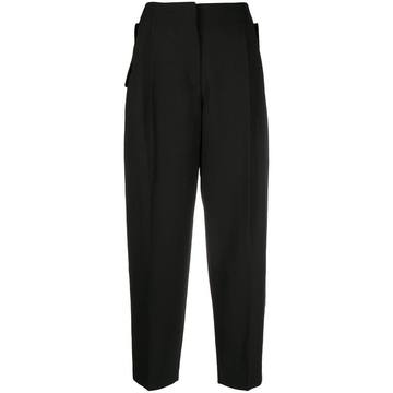 high-rise cropped trousers