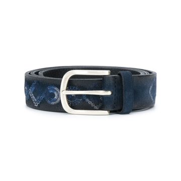 leather printed belt