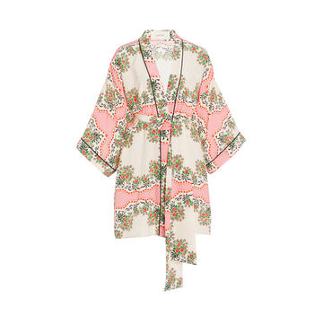 Printed Silk Robe