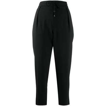 high-waisted crop trousers