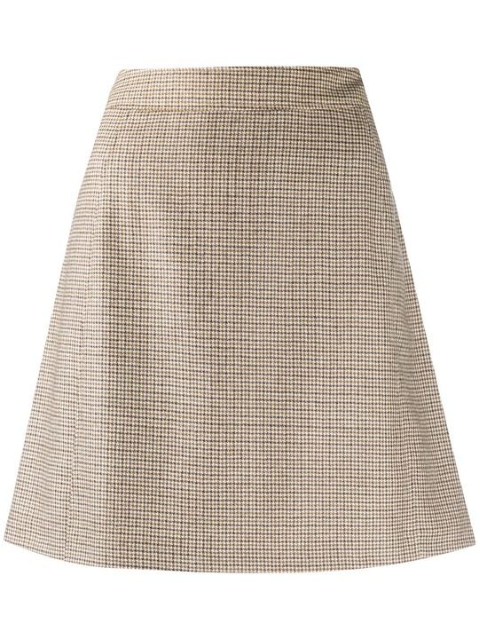 Sonia houndstooth A-line mini skirt展示图