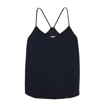 V-Neck Fluid Crepe Tank Top