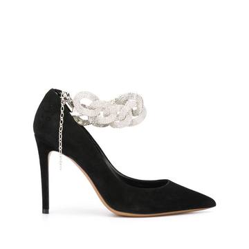 chain ankle strap pumps