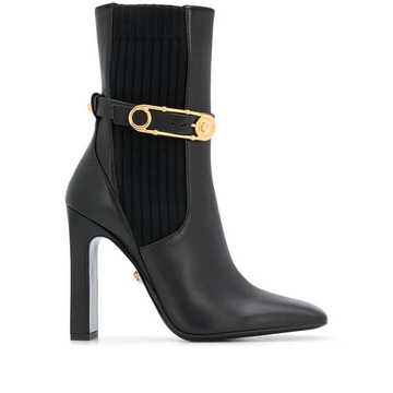 square toe high-heeled boots