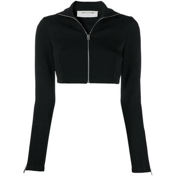 zip-up cropped jacket