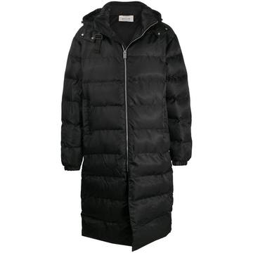 padded mid-length coat