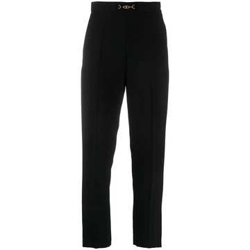 cropped straight-leg trousers