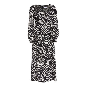 Mara Zebra-Print Crepe Midi Dress