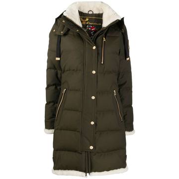 Mont Joli logo patch parka coat