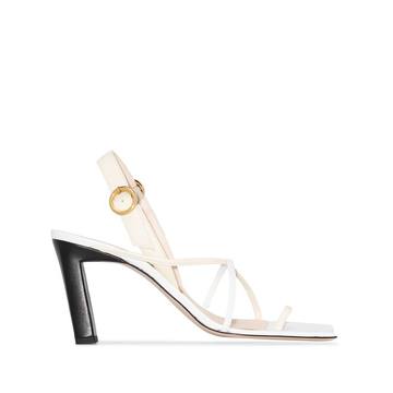 neutral Elza 85 leather sandals