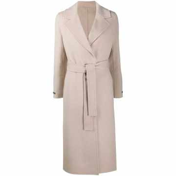 wool-cashmere blend wrap coat