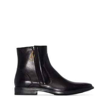 black leather chelsea boots