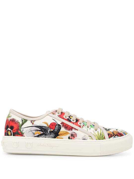 floral-print low-top sneakers展示图