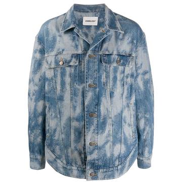 bleached-effect denim jacket