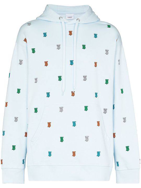 monogram motif cotton hoodie展示图