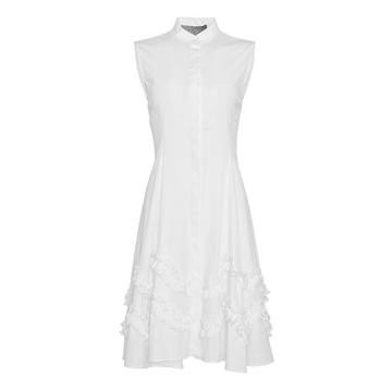 Sleeveless Cotton-Blend Flare Hem Dress