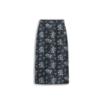 Stella Floral Silk Midi Skirt