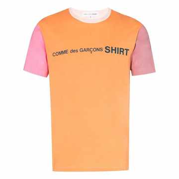 colour block cotton logo T-shirt