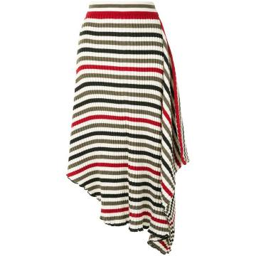 Infinity striped asymmetric skirt