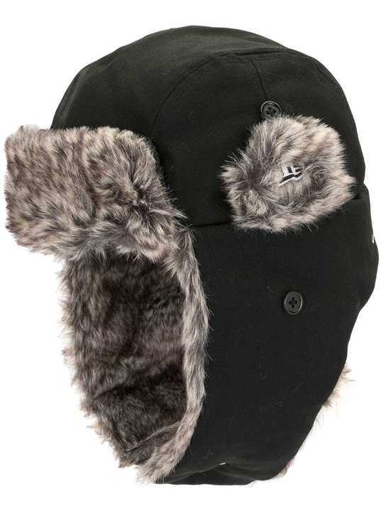 faux fur trim earflap hat展示图