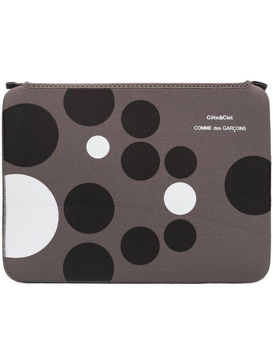 X Côte & Ciel grey 13 inch MacBook Air polka dot neoprene pouch展示图