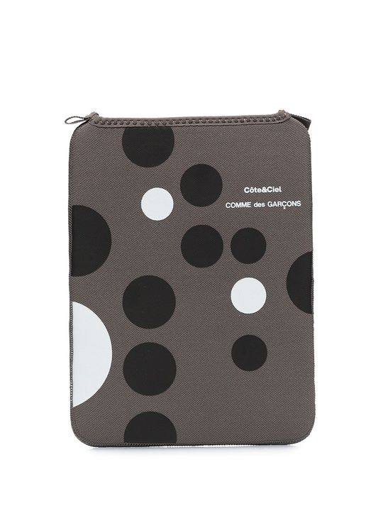 X Côte & Ciel grey 13 inch MacBook Pro polka dot neoprene pouch展示图