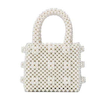 Antonia faux-pearl tote bag