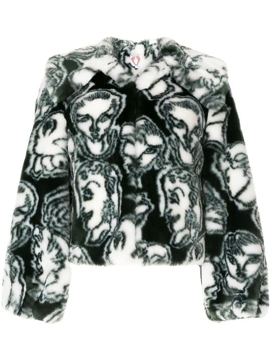 all-over print fur jacket展示图