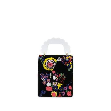 embroidered floral box bag