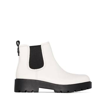white Markstrum leather ankle boots