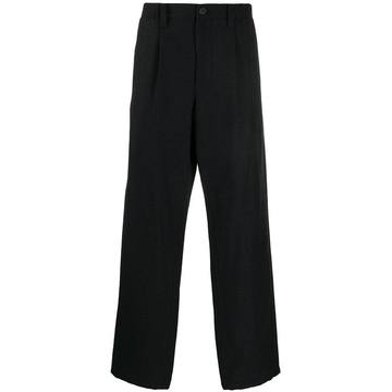 straight-leg tailored trousers