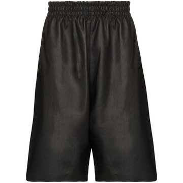 leather Bermuda shorts