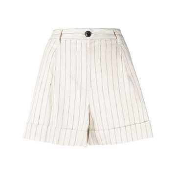 pinstripe print shorts