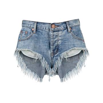 Venice frayed-hem denim shorts