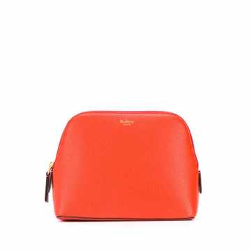 logo zipped make-up bag