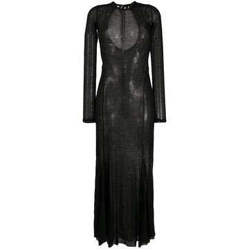 semi sheer maxi dress