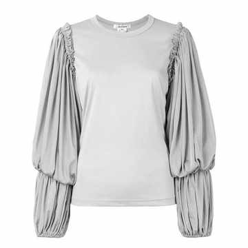 balloon-sleeve blouse