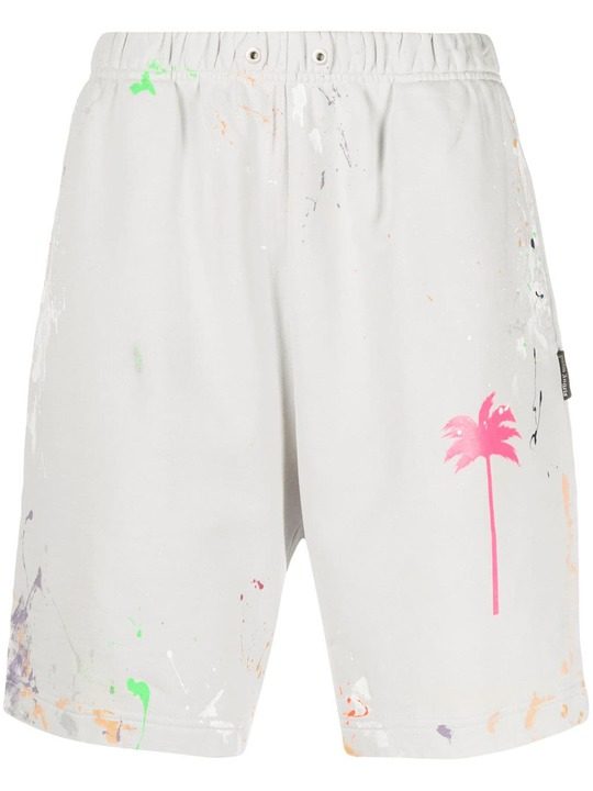 Palm paint-splatter track shorts展示图