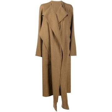 open front midi coat