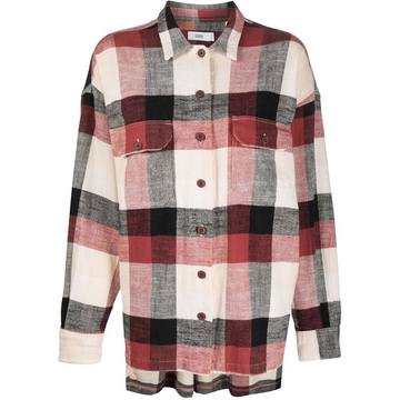 check print long-sleeved shirt