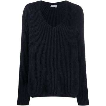 v-neck ribbed jumper